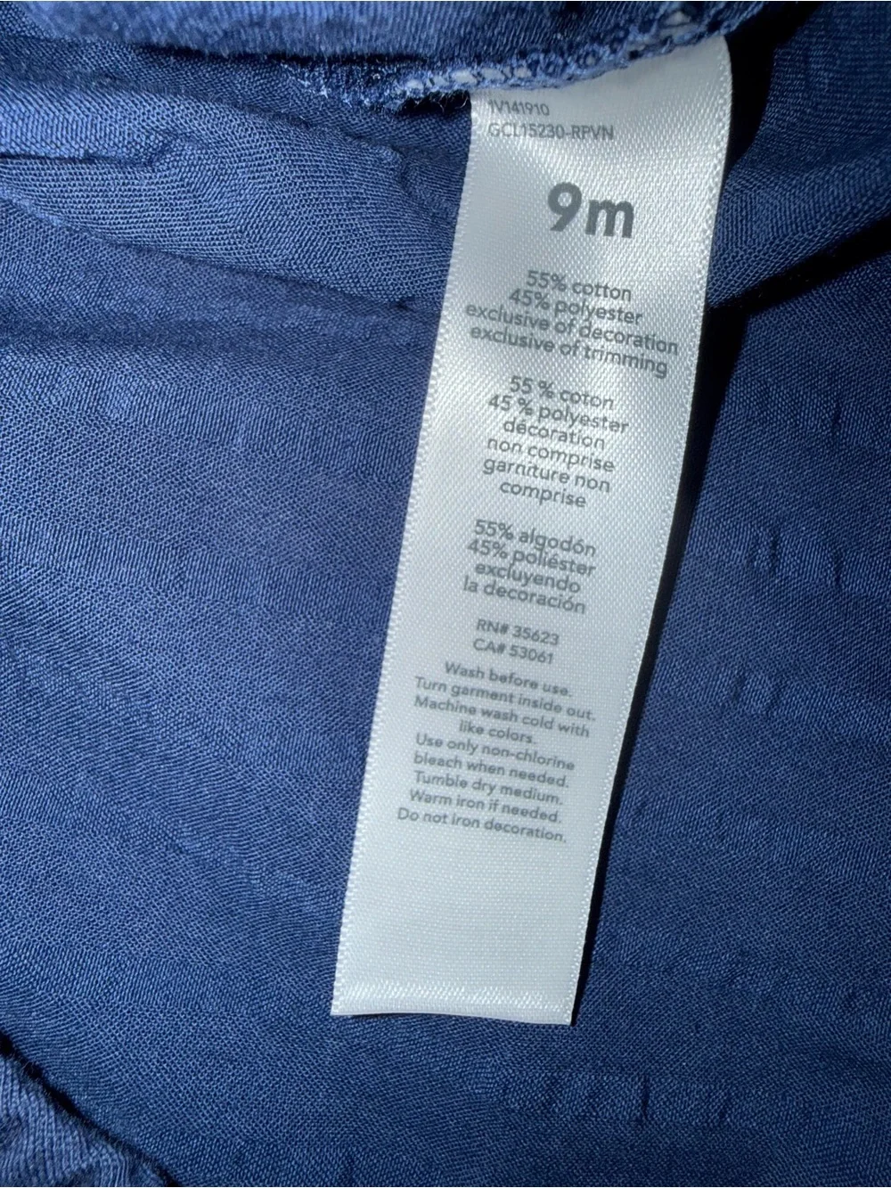 Carter's Navy Blue Star Embroidered Sundress